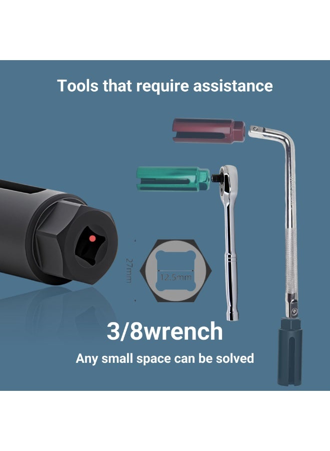 Oxygen Sensor Socket with Side Wire Cutout 3/8ââ‚¬Â Inch Drive x 7/8ââ‚¬Â (22mm) fits All Vehicle O2 Removal and Installation Offset Oxygen Sensor Socket - Image 4